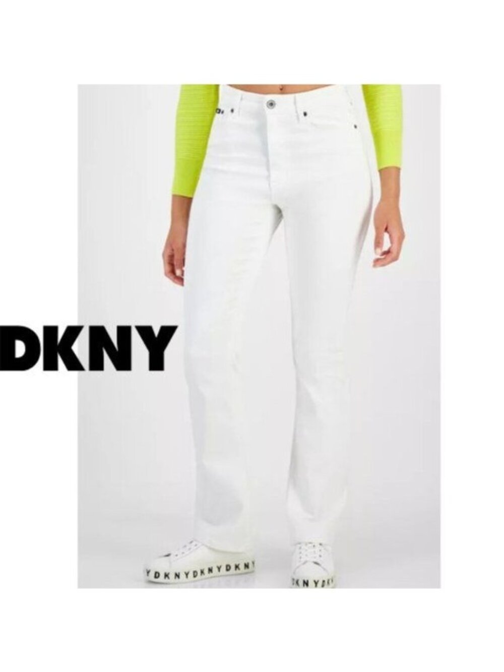 DKNY Boerum High Rise  White Slim Fit Flare Size 27/4 EUC